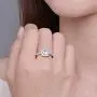 UFOORO CZ Ring Solitaire Crystal Womens Engagement Rings Cubic Zirconia Wedding Band Gift