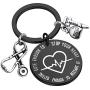 FUSTMW Nurse Gifts Keychain Nursing Graduation Student Gift RN NP Nurses Jewelry Medical Technician Gift Cute Enough to Stop Your Heart Skilled Enough to Restart It