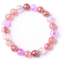 Alexs Wish List Natural Super Seven Melodys Stone 8mm Round Beads Bracelet | Super Power Healing Meditation Bracelet