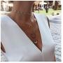 Chargances Silver Crescent Moon Pendant Long Chain Necklace Stars Choker for Women and Girls Ladies Delicate Jewelry Sexy Boho Multi Layered Necklace