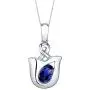 Sterling Silver Tulip Pendant Necklace available in various colored stones Sterling Silver Tulip Pendant Necklace available in various colored stones