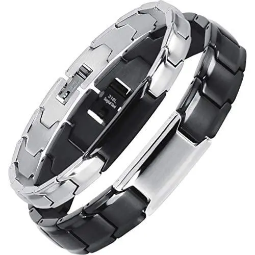 Smarter LifeStyle Elegant Couples His and Hers Distance Bracelets, Surgical Grade Steel