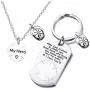 FUSTMW Firefighter Gift Keychain Necklace Matching Set Fireman Jewelry Gift for Firefighter Wife, Girlfriend, Mom, Daughter May God Protect You from Harm FUSTMW Firefighter Gift Keychain Necklace Matching Set Fireman Jewelry Gift for Firefighter Wife, Girlfriend, Mom, Daughter May God Protect You from Harm