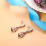 KesaPlan Crystal Earrings Dangle Earrings Crystal Drop Earrings for Girls, Sterling Silver Crystal Drop Earrings for Women