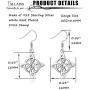 Sllaiss Celtic Eternity Knot Earrings 925 Sterling Silver Earrings for Women Good Luck Irish Celtics Jewelry Vintage Dangle Earrings Lightweight