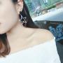 Black Gold Star Cubic Zirconia Earrings
