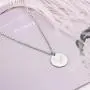 THREE KEYS JEWELRY Stainless Steel Initial Necklaces Gold Silver Tone Alphabet 12mm / 0.47 Inches Tiny Disc Pendant Initial Necklace for Women Girls
