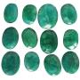 gemhub Approx 60 Ct / 12 Pcs Natural Oval Cut Colombian Loose Green Emerald Gemstones Lot
