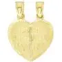 Ice on Fire Jewelry 10k Solid Gold Breakable Best Friends Heart Pendant Ice on Fire Jewelry 10k Solid Gold Breakable Best Friends Heart Pendant