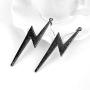 Black Crystal Lightning Dangle Hook Earrings for 80s90s Party Women Girl Black Crystal Lightning Dangle Hook Earrings for 80s90s Party Women Girl