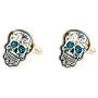 MRCUFF Skull Day of The Dead Dia de Los Muertos Pair Cufflinks in a Presentation Gift Box & Polishing Cloth