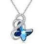 AOBOCO Sterling Silver Infinity Butterfly Pendant Necklace Embellished with Crystals from Austria, Anniversary Birthday Butterfly Gifts for Butterfly Lovers, Fine Jewelry Gifts for Women AOBOCO Sterling Silver Infinity Butterfly Pendant Necklace Embellished with Crystals from Austria, Anniversary Birthday Butterfly Gifts for Butterfly Lovers, Fine Jewelry Gifts for Women