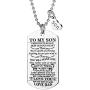 ALoveSoul Dad Mom to Son Daughter Dog Tag Necklace Military Boys Girls Jewelry Dogtags Love Pendant Gifts Jewelry