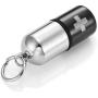 URBAN JEWELRY Mens Stainless Steel Pill Cross Necklace Pendant - Black & Silver, 21'' Inches Chain