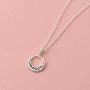 Boma Jewelry Sterling Silver Bohemian Crescent Moon Necklace, 18 Inches