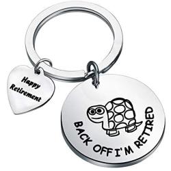 PENQI Happy Retirement Keychain Retirement Gift Back Off Im Retired Key Ring Leaving Gift Going Away Gift for Co-Worker Colleague Teachers Nurse