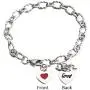 Heart Initial Chain Bracelet for Women Gifts 26 Letter Charms Bracelet Stainless Steel Link Bracelets Birthday Christmas Jewelry for Women Girl Teen