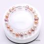 JYX Pearl Necklace Set 8-9mm Multi Color Freshwater Cultured Pearl Necklace and Bracelet Set for Women