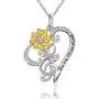 JUSTKIDSTOY Sunflower Necklace S925 Sterling Silver - You are My Sunshine Necklace Sun Flower Heart Pendant Musical Note Jewelry Gifts for Women Mom Mothers Day Birthday JUSTKIDSTOY Sunflower Necklace S925 Sterling Silver - You are My Sunshine Necklace Sun Flower Heart Pendant Musical Note Jewelry Gifts for Women Mom Mothers Day Birthday