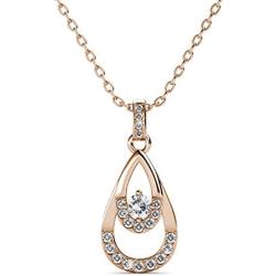 St.Claire Swarovski Crystals 18K Gold Plated Unique Pendant Necklace 925 Sterling Silver Necklace Birthstone Pendant Necklaces for Women with 5A Cubic Zirconia Christmas Jewelry Birthday Gift