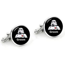 Kooer Classic Wedding Cufflinks Personalized Star Cuff Links Jewelry Gift for Groom Best Man Groomsman Bridesman