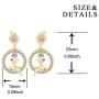 AOBOCO 925 Sterling Silver Christmas Theme Earrings Embellished with Crystal from Austria, Hypoallergenic Dangle Drop Earrings, Fine Snowflake Jewelry Gifts for Women - Christmas Every Day