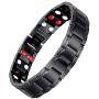 USWEL Magnetic Bracelets for Men Pain Relief Pure Titanium Double Row 4 Elements Strong Magnets Bracelet, Adjustable