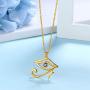 Symbol of Protection Necklace for Men Women 925 Sterling Silver Egypt Eye of Horus/Tree of Life Drop Pendant/ Wavy Cross Men Necklace/Round Star of David Amulet Pendant Necklace Amulet Jewelry Gift