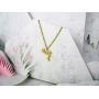 La Menagerie Flamingo Gold Origami Jewelry & Gold Geometric Necklace – 18 Karat Plated Gold Necklace & Flamingo Necklaces for Women – Flamingo Necklace for Girls & Origami Necklace