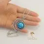 Beautiful Season DIY Blue Moon Celtic Triquetra Necklace Pendant Silver Plated Charm Moon Jewelry Triquetra Pagan Necklace