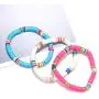 Heishi Surfer Necklace Choker Stackable Stretch Bracelet Set For Woman Girls Lightweight Colorful African Vinyl Disc Beads Necklace Braclet Summer Beach Vacation Jewelry