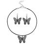 UDORA Butterfly Pendant Dangle Necklace Earrings Jewelry Set Gift For Women Girls