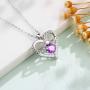 Cat Eye Jewels S925 Infinity Love Heart Necklace Sterling Silver CZ Cubic Zirconia Pendant Gifts Necklaces for Women Girls Mom