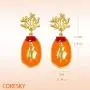 Boho Geometric Stud Earrings for Women - Ocean Beach Bohemia Drop Dangle Post earrings with Starfish, Coral, Seahorse and Conch