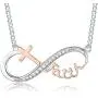 TRENSYGO Infinity Collection 925 Sterling Silver Heartbeat Infinity Cross Anchor Sunflower Nurse Necklace Jewelry Gifts for Women and Girls