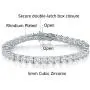 GMESME 18K White Gold Plated 5.0 Round Cubic Zirconia Classic Tennis Bracelet 7.5 Inch GMESME 18K White Gold Plated 5.0 Round Cubic Zirconia Classic Tennis Bracelet 7.5 Inch