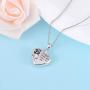 Cremation Jewelry Heart Urn Necklace for Ashes Keepsake w/Filler Kit Sterling Silver Memorial Locket Rose Flower Urn Pendant Necklace