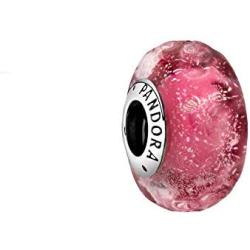 PANDORA Wavy Pink Murano Glass