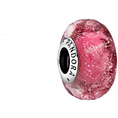 PANDORA Wavy Pink Murano Glass