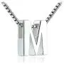 Sea of Ice 925 Sterling Silver Initial Alphabet Capital Letter A-Z Personalized Gift Pendant Necklace, 18'' Sea of Ice 925 Sterling Silver Initial Alphabet Capital Letter A-Z Personalized Gift Pendant Necklace, 18''