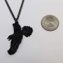 Black Raven Black Crow Gothic Pewter Pendant Necklace