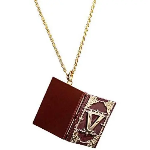DMC 5 V Poetry Notebook Necklace Pendant Copper Open Enable Jewelry Devil May Cry 5 Halloween Cosplay Accessories DMC 5 V Poetry Notebook Necklace Pendant Copper Open Enable Jewelry Devil May Cry 5 Halloween Cosplay Accessories