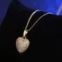 YHLISO Love Heart Necklace for Women Round CZ Diamond Cluster Crystal Cute Heart Pendant Choker Mother Jewelry YHLISO Love Heart Necklace for Women Round CZ Diamond Cluster Crystal Cute Heart Pendant Choker Mother Jewelry