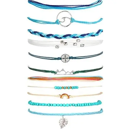 Wave Anklet for Women Vsco Bracelet Sunflower Braided Rope Bracelet Friendship Bohemian Handmade Bracelet Waterproof Anklet for Girls Wave Anklet for Women Vsco Bracelet Sunflower Braided Rope Bracelet Friendship Bohemian Handmade Bracelet Waterproof Anklet for Girls