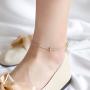 Anklet for Women 925 Sterling Silver Adjustable Ankle Bracelet Beach Style Foot Chain Jewelry
