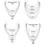 Finrezio 4Pcs Layered Chain Necklaces Set for Women Men Punk Heart Cuban Chunky Chain Necklace Statement Butterfly Lock Key Pendant Necklace