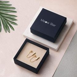 Chain Earrings Dainty Earrings Minimalist Hypoallergenic Earrings for Women Sensitive Ears Gold Stud Earrings for Women Dangle Earrings for Men