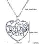 Luvalti Love You Mom Heart Pendant Necklace - Personalized Jewelry Gift - Makes The Perfect Mom Gift