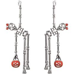 Rosemarie Collections Womens Dancing Skeletons Halloween Earrings