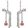 Rosemarie Collections Womens Dancing Skeletons Halloween Earrings